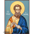 Saint Apostle Judas Thaddeus Orthodox Icon with Blue Background