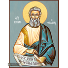 St Apostle Judas Thaddeus Christian Icon with Blue Background