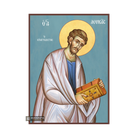 Saint Apostle Luke Orthodox Icon with Blue Background