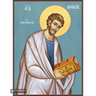Saint Apostle Luke Orthodox Icon with Blue Background