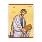 22k Saint Apostle Luke Orthodox Icon with Gold Leaf Background