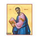 22k Saint Apostle Mark Orthodox Icon with Gold Leaf Background
