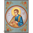 St Apostle Phillip Greek Orthodox Icon with Blue Background