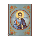 St Apostle Thomas Greek Orthodox Icon with Blue Background