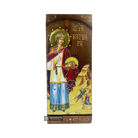 St Barbara Byzantine Greek Gold Print Icon on Carved Wood