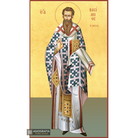 22k St Basil - Gold Leaf Background Christian Orthodox Icon