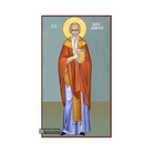 St Charalambus Christian Orthodox Icon on Wood with Blue Background