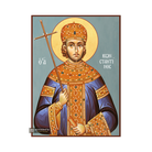 St Constantine Greek Christian Icon with Blue Background