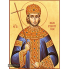 22k St Constantine - Gold Leaf Background Christian Orthodox Icon