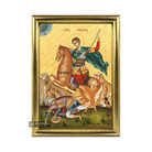 22k St Demetrius Exclusive Framed Orthodox Icon with Gold Leaf