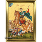 22k St Demetrius Exclusive Framed Orthodox Icon with Gold Leaf