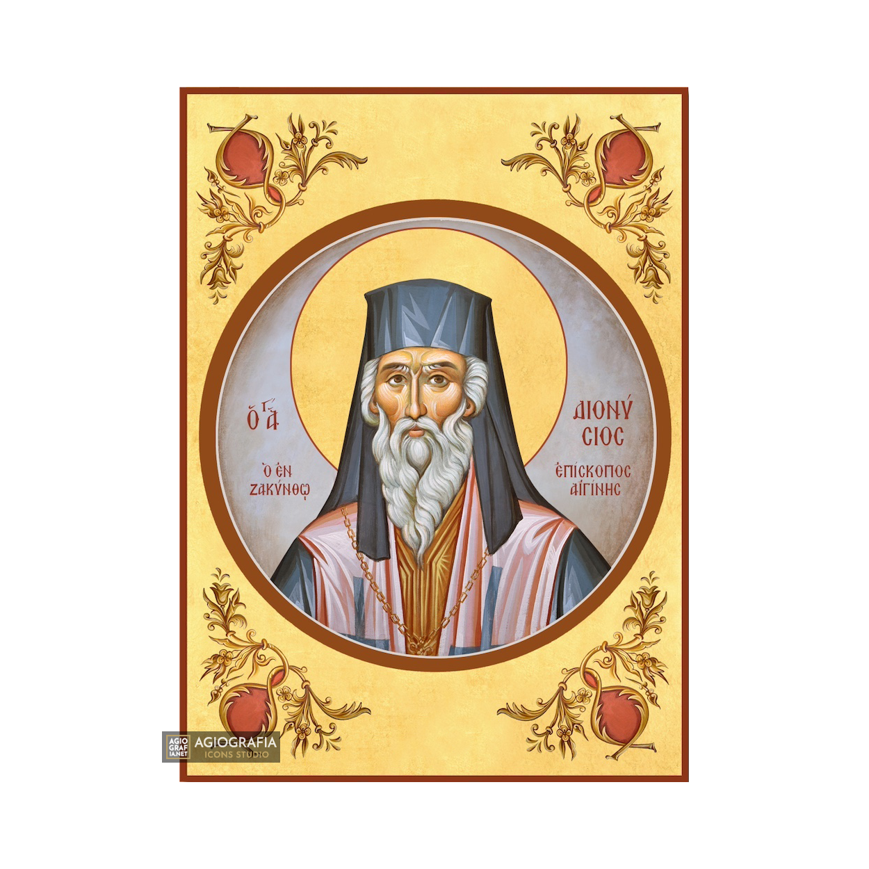 22k St Dionisios of Zakinthos Gold Leaf Christian Orthodox Icon