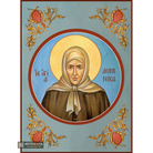 St Dominica Christian Orthodox Icon with Blue Background