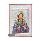 Exclusive St Dymphna Icon with Pure Silver Leaves