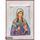 Exclusive St Dymphna Icon with Pure Silver Leaves