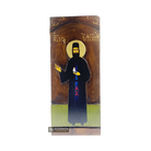 St Efrem of Nea Makri Orthodox Gold Print Icon on Carved Wood