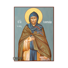 St Efrem Syrian Christian Orthodox Icon Blue Background