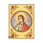 22k Saint Ermioni Christian Orthodox Icon with Gold Leaf Background