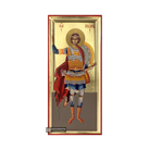 St George Byzantine Orthodox Icon on Wood with Gold Leaf