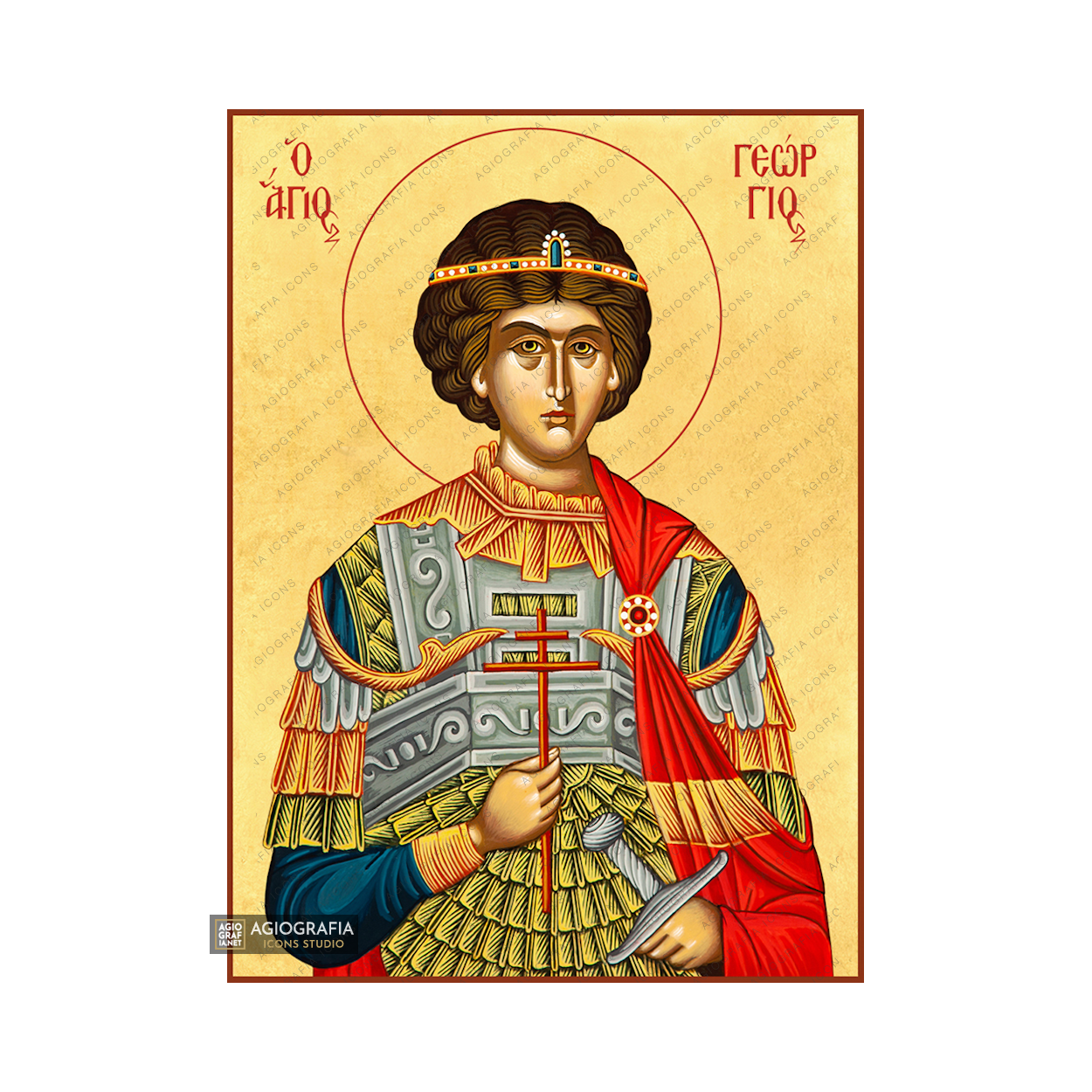 22k Saint George - Exclusive Gold Leaf Orthodox Icon