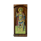 St George Byzantine Greek Gold Print Icon on Carved Wood