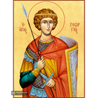 22k St George - Gold Leaf Background Christian Orthodox Icon