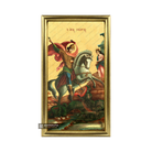 22k St George on horseback Framed Christian Icon with Gold Leaf