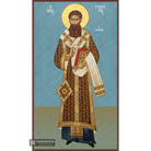 St Gregory Palamas Byzantine Greek Icon with Blue Background