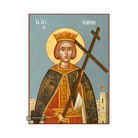 St Helen Greek Byzantine Orthodox Icon with Blue Background