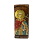 St Helen Christian Orthodox Gold Print Icon on Carved Wood
