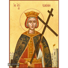 22k St Helen Greek - Gold Leaf Background Christian Orthodox Icon