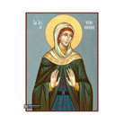 St Ipomoni Greek Orthodox Icon with Blue Background