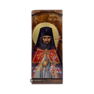 St John Maximovic Christian Gold Print Icon on Carved Wood