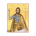 22k St John Baptist - Gold Leaf Background Christian Orthodox Icon