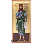 St John Baptist Christian Orthodox Icon on Wood with Gold Leaf