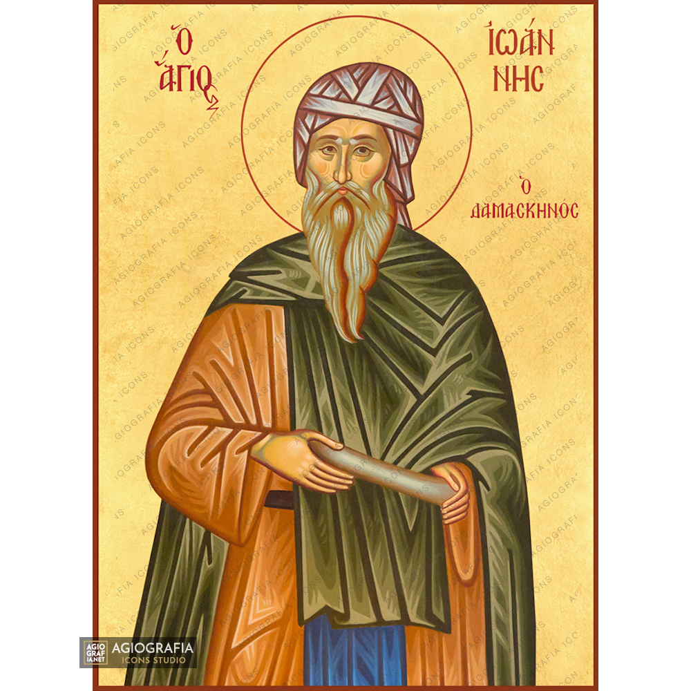 22k St John Damascene - Exclusive Mt Athos Gold Leaf Orthodox Icon