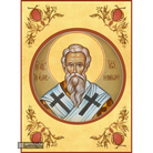 22k St John the Merciful - Gold Leaf Background Greek Orthodox Icon