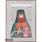 Exclusive St Jonah of Manchuria Icon with Pure Silver Leaves