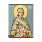St Kassiani Greek Orthodox Icon with Blue Background