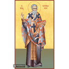 22k St Kiprianos - Gold Leaf Background Christian Orthodox Icon