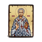 St Lazarus Greek Byzantine Orthodox Icon on Wood with Gold Leaf