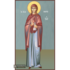 St Mary Magdalene Christian Wood Icon with Blue Background