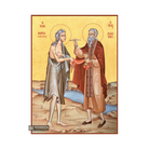 22k St Mary from Egypt Saint Zosimas - Gold Leaf Orthodox Icon