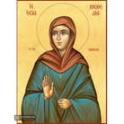 22k St Methodia - Gold Leaf Background Christian Orthodox Icon