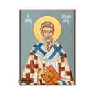 St Methodius Greek Orthodox Icon with Blue Background