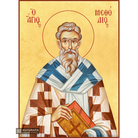 22k St Methodius - Gold Leaf Background Christian Orthodox Icon