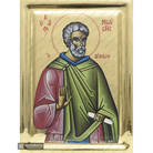 St Moses the Black Byzantine Orthodox Wood Icon with Gilding Effect