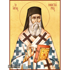 22k St Nektarios - Gold Leaf Background Christian Orthodox Icon