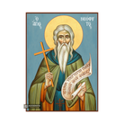 St Neofitos Greek Orthodox Icon with Blue Background