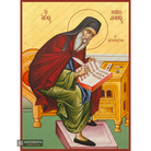 22k St Nicodemus Athonite Byzantine Greek Icon with Gold Leaf